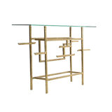 Brass console by Henri Fernandez