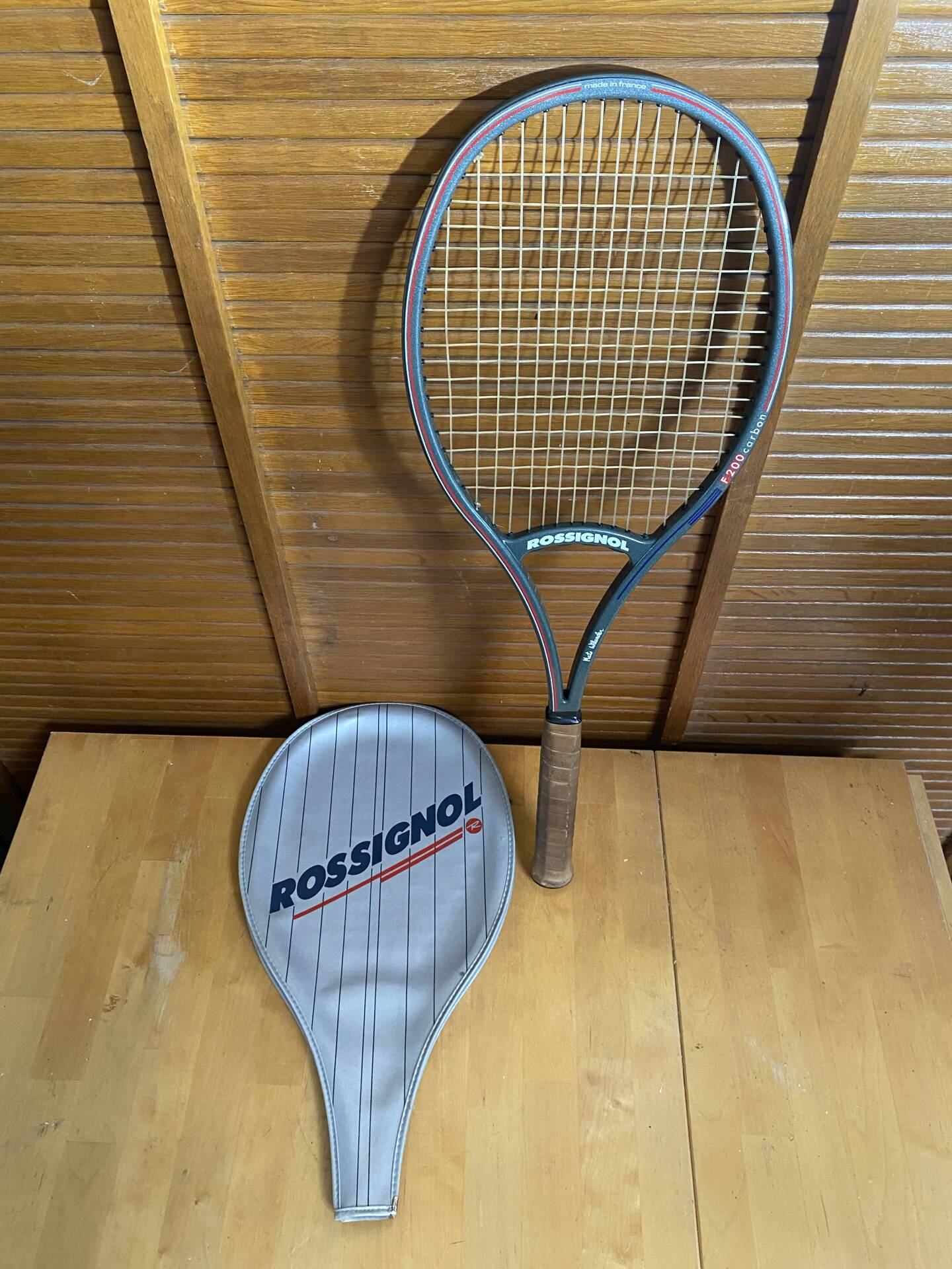 Vintage rossignol f200 carbon tennis racket + sports cover