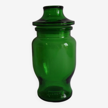 Advertising apothecary style jar green sunrise 70s vintage