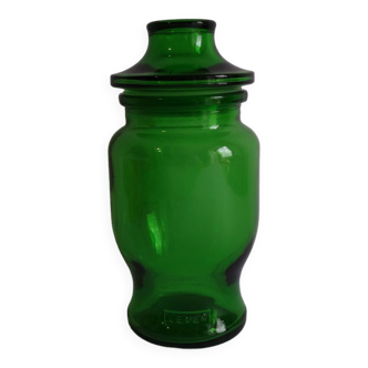 Advertising apothecary style jar green sunrise 70s vintage