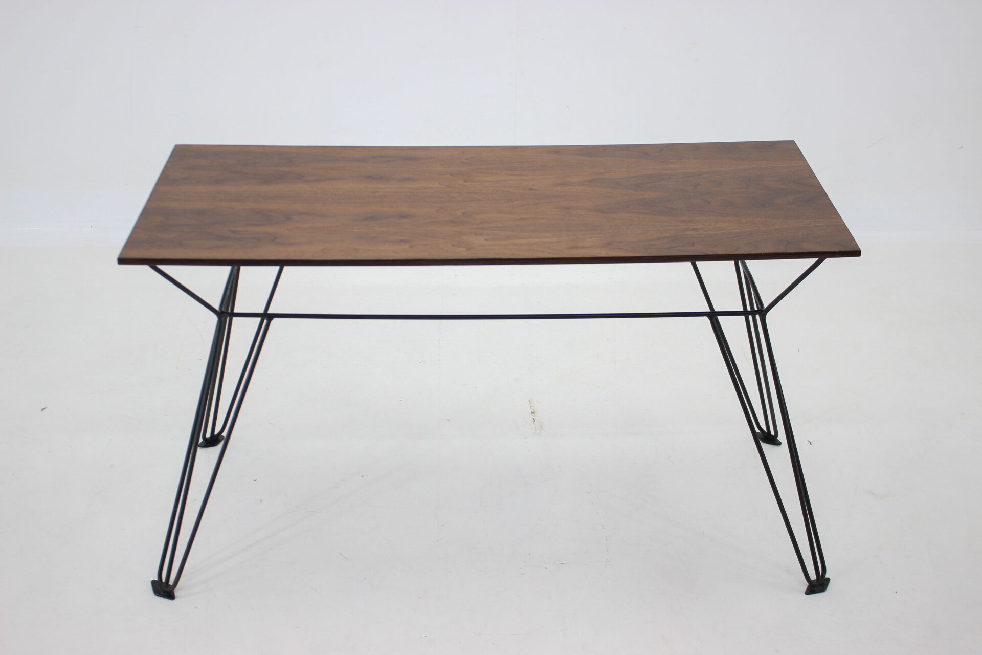 1970's Wallnut Veneer Side Table, Czechoslovakia