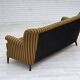 1960s, 3-seater Danish sofa, green furniture wool, original condition.