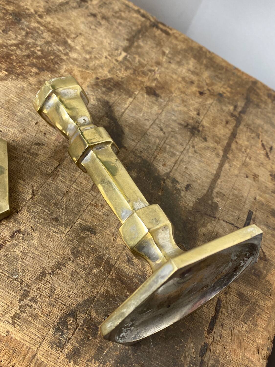 Pair of brass candlesticks
