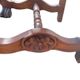Set of 4 Spanish Renaissance chairs from the 19th century - carved wood with waffle leather.