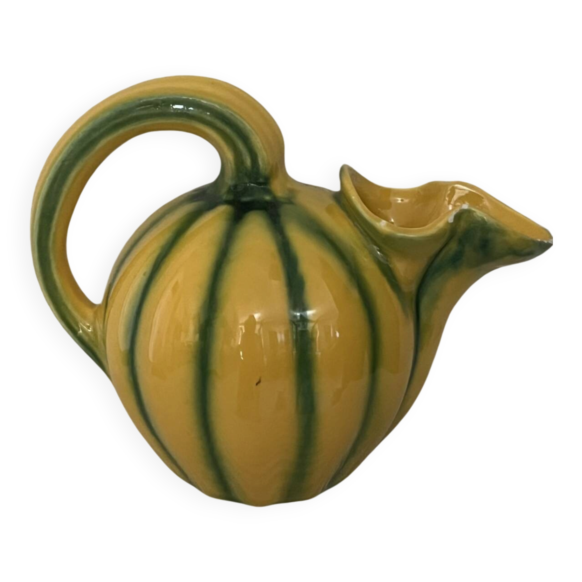 Pichet forme melon en ceramique