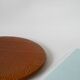 Cake dish in gien slip with woven reed effect 1960