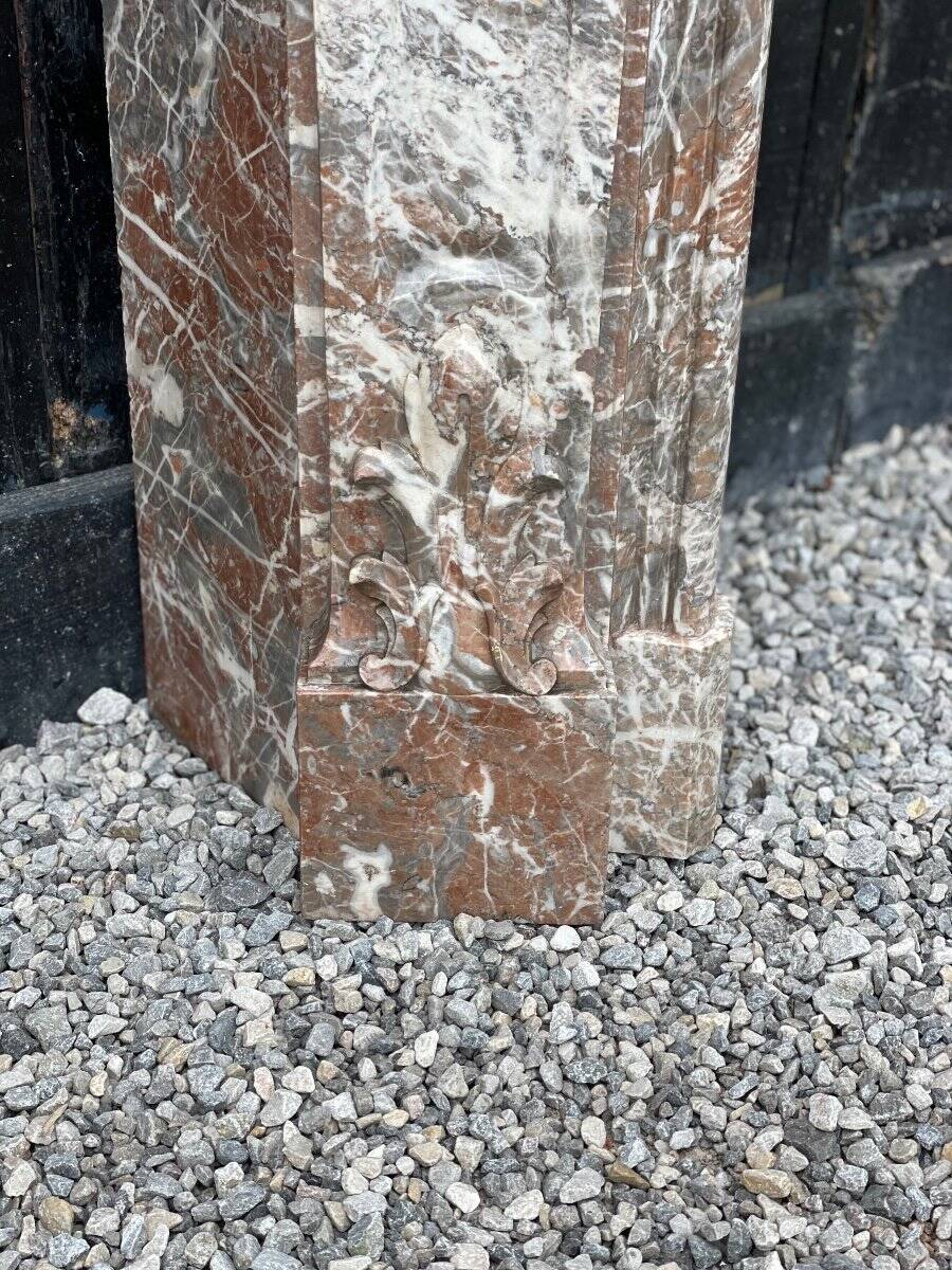 Regency style fireplace in Rance marble, circa 1880