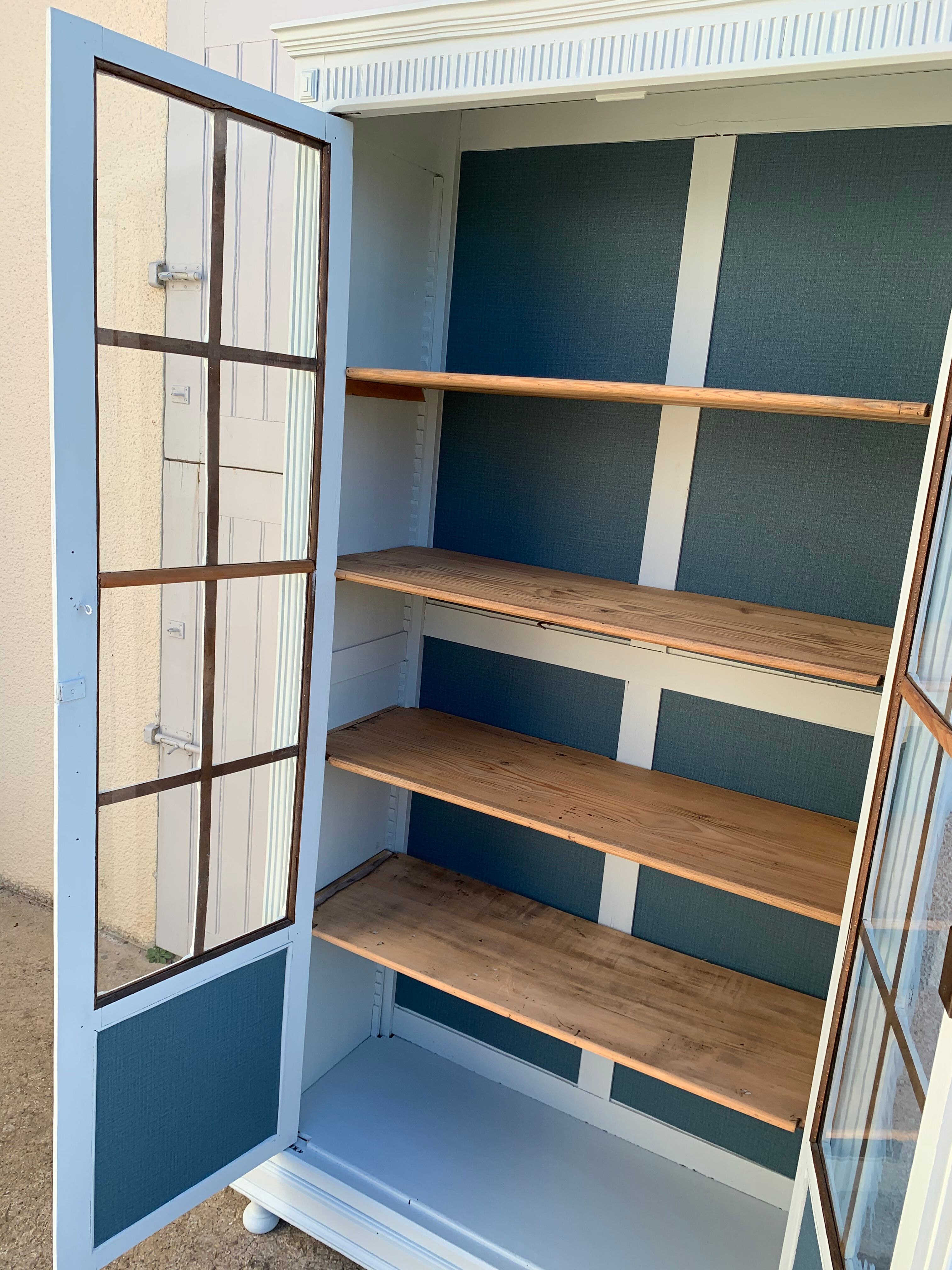 Glass-glazed Parisian wardrobe 1920