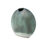 Mid-century modern blue ceramic solifleur vase, France 1970