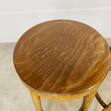 4 bar stools Baumann wood 60s bistro
