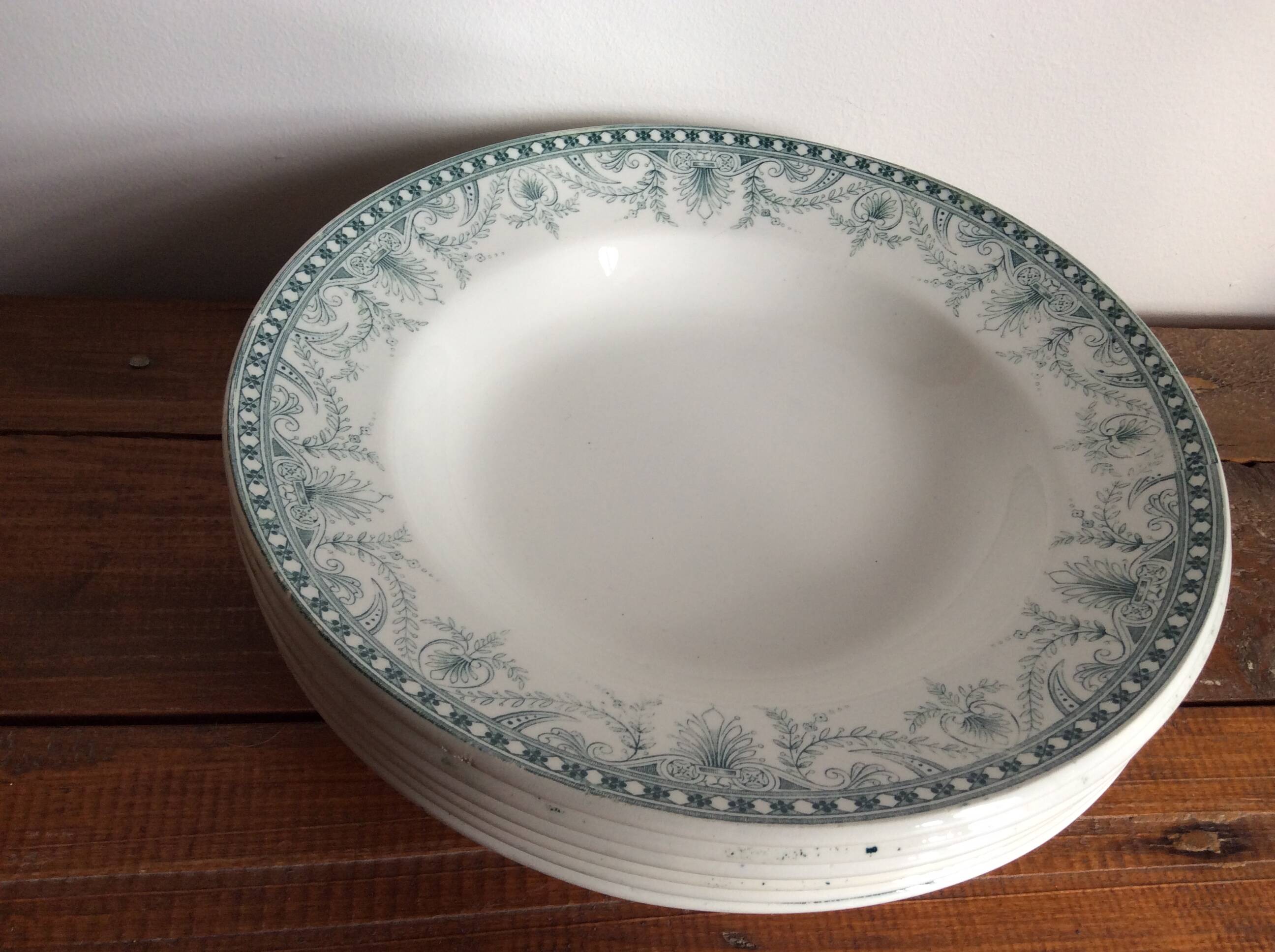 6 Terre de Fer soup plates