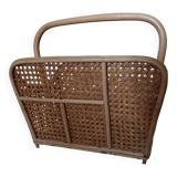 Caned magazine rack