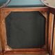 Colonial chair in teak and black leather