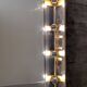 Illuminated dressing room mirror by Gaetano Sciolari in chrome and brass, Italy, 1970s