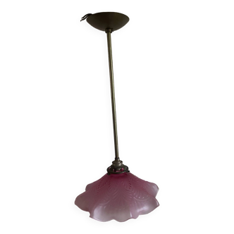 Suspension in opaline and old brass