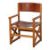 Vintage bridge chair in solid wood and leather, 1980