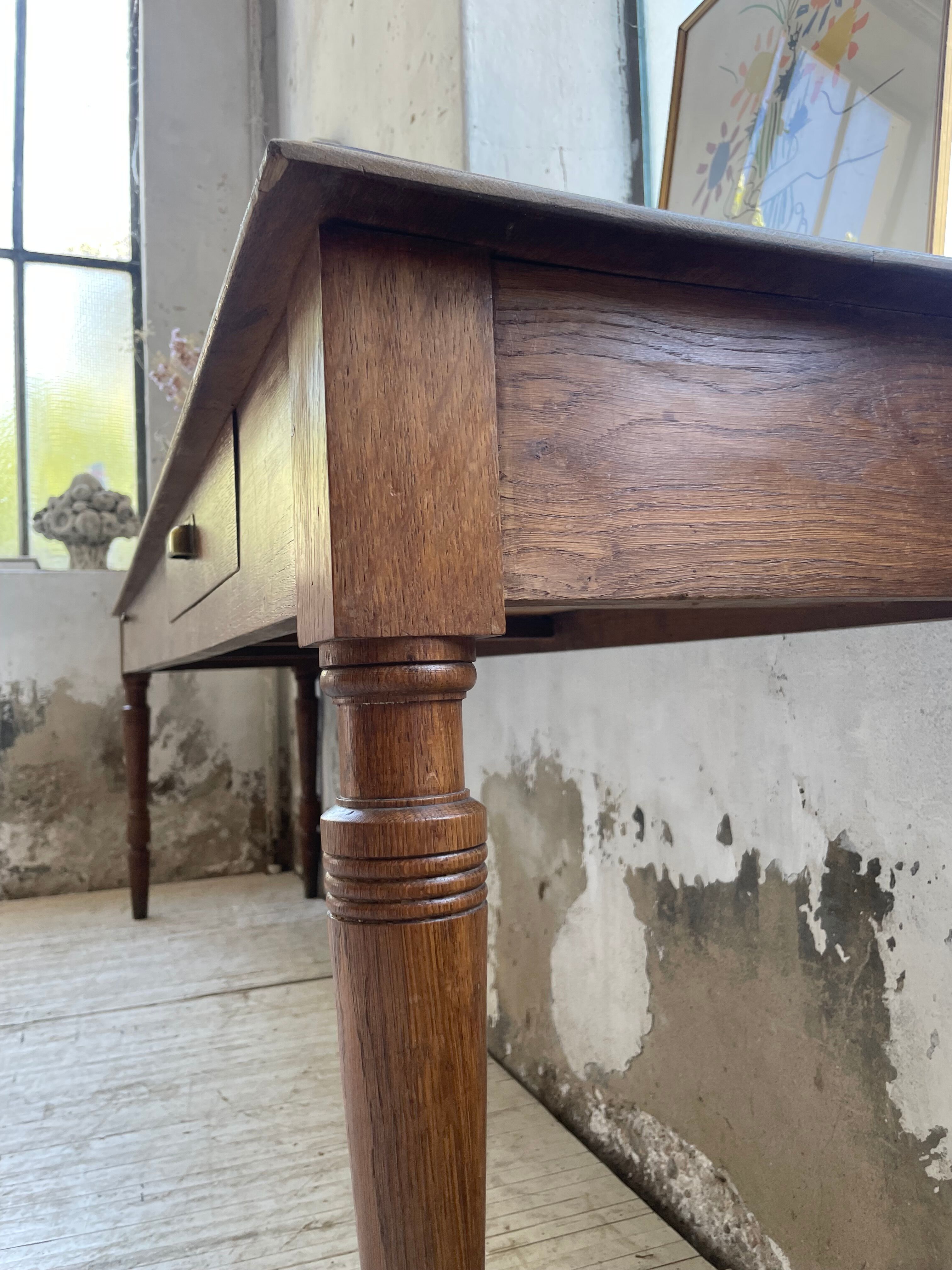 Oak table console