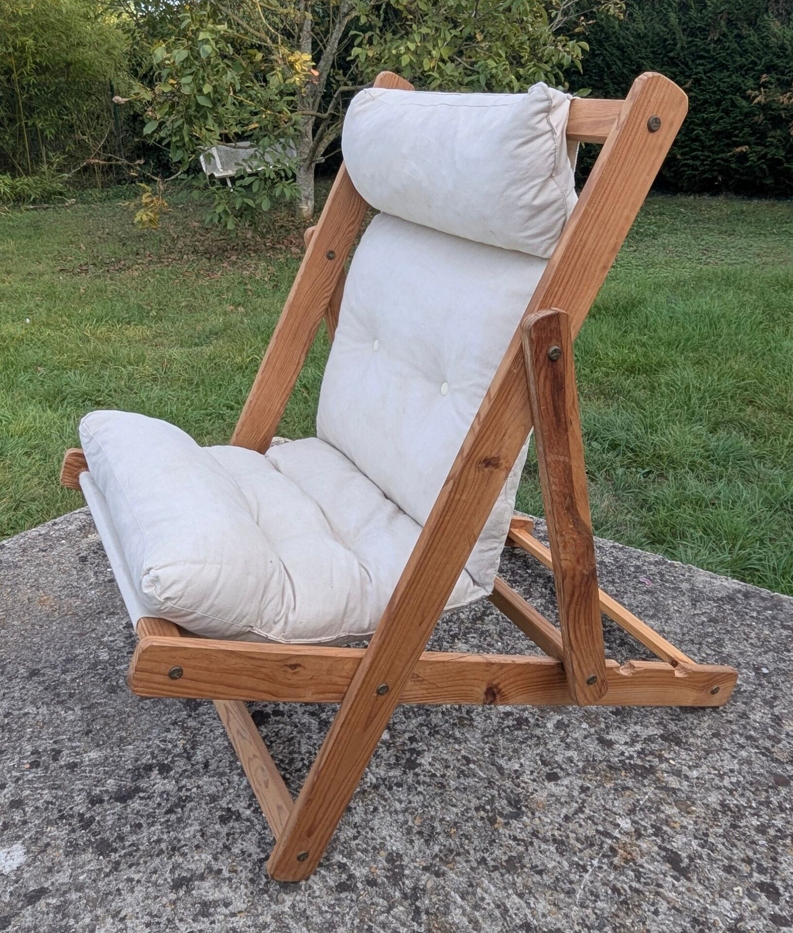 Adjustable Kon-Tiki armchair in pine by Gillis Lundgren for Ikea 70 80