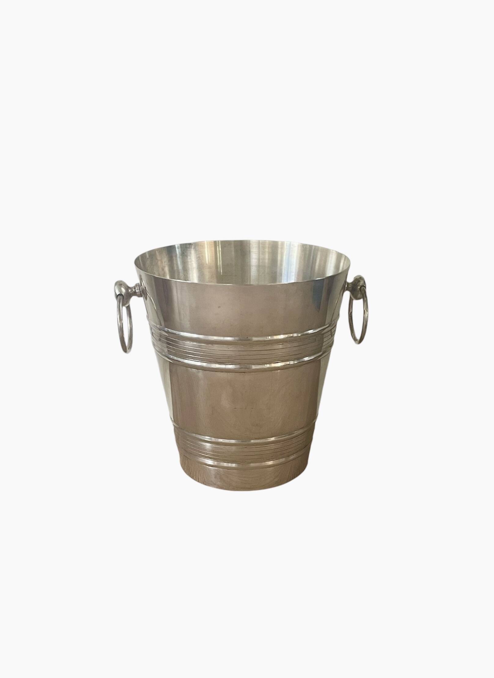 Alexandre Gelb silver metal champagne bucket