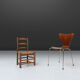 French rustic Wabi-Sabi chair 1850