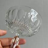 set of 3 chiseled glass glasses