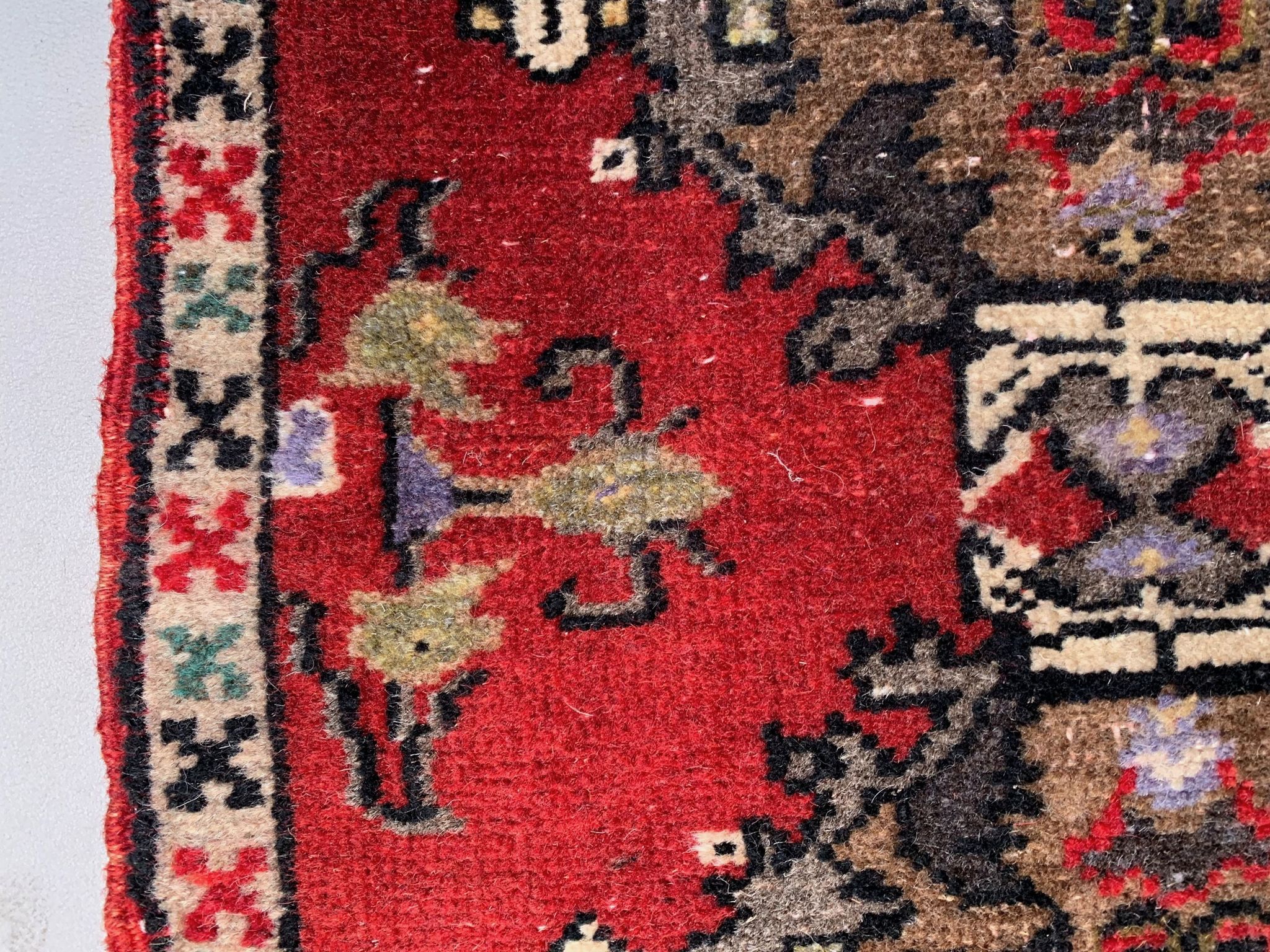 Small Vintage Turkish Rug 90x51 cm, Short Runner, Tribal, Shabby Chic