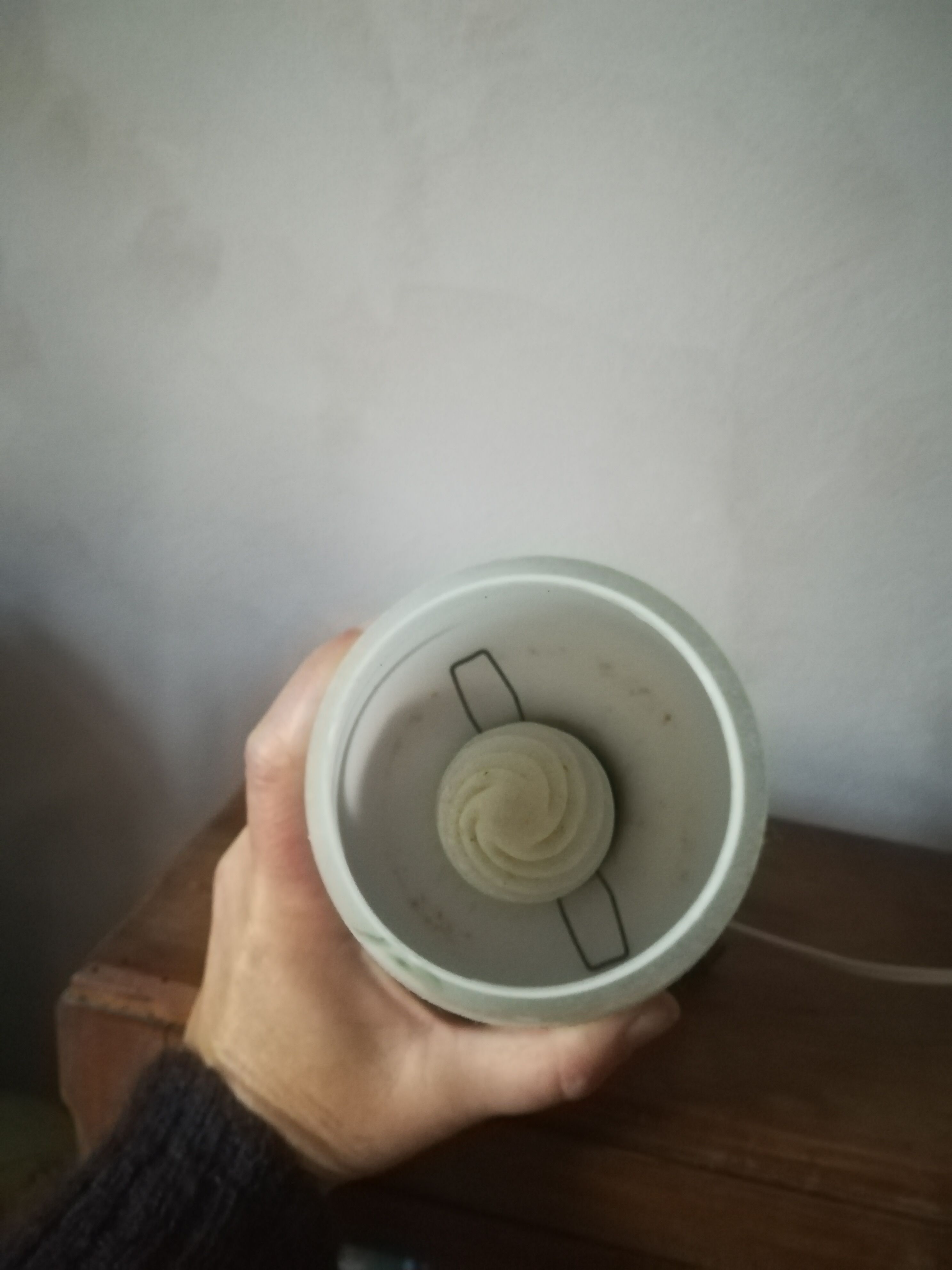 Modernist brass table lamp