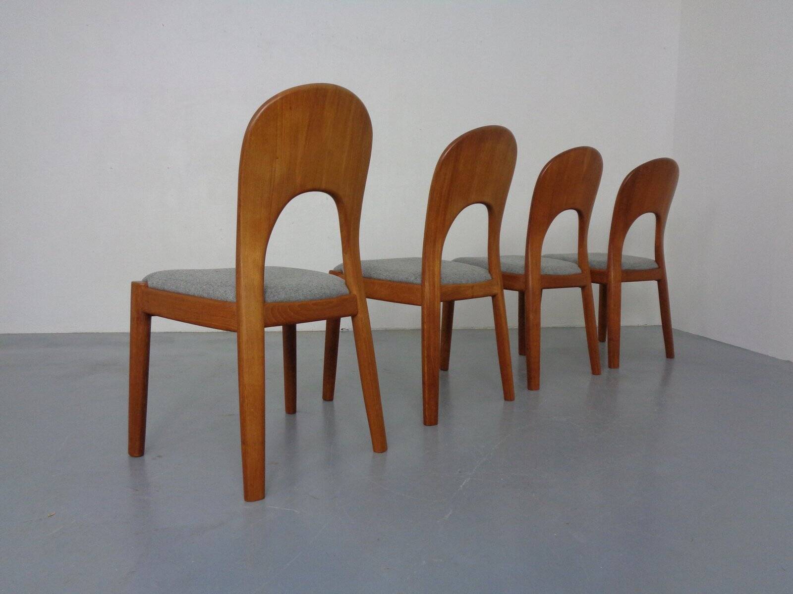 Vintage Morten Dining Chairs in Teak by Niels Koefoed for Hornslet Møbelfabrik, 1970s, Set of 4