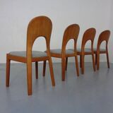 Vintage Morten Dining Chairs in Teak by Niels Koefoed for Hornslet Møbelfabrik, 1970s, Set of 4