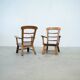 Ensemble de deux fauteuils en chêne