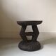 Side table low design in handmade wood ø33,5