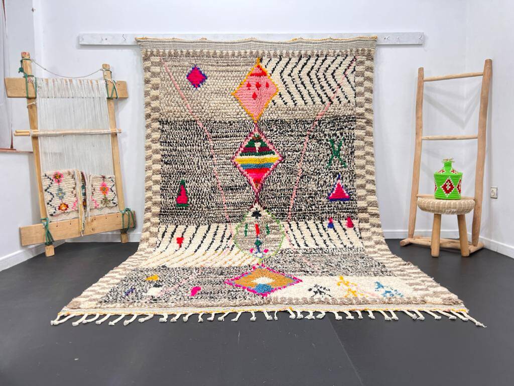 Traditional Moroccan rug, pure wool, 3x2 m.
