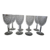 8 large glasses in Saint-Louis crystal – clear crystal