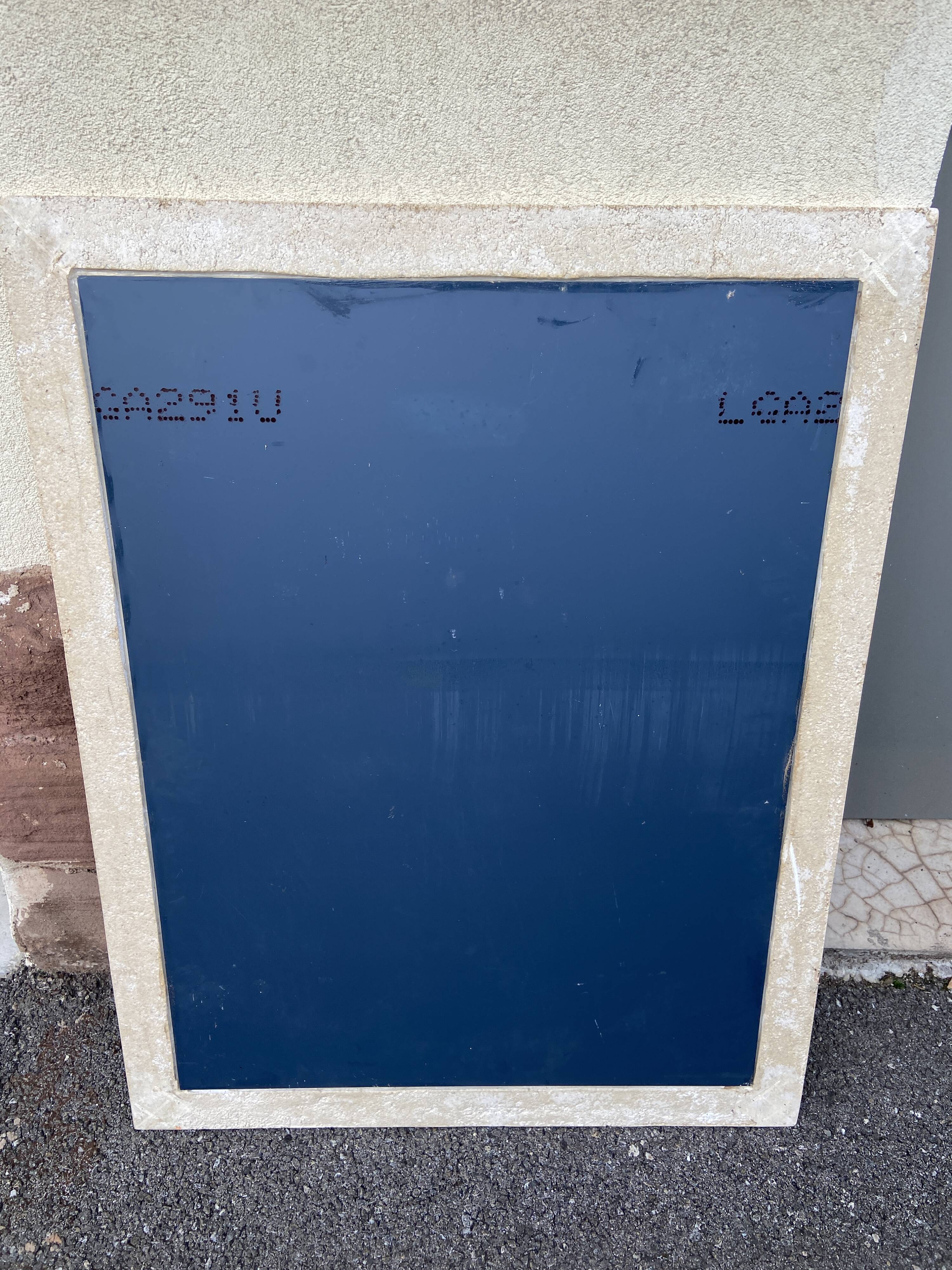 Mirror antique style in travertine from italy
