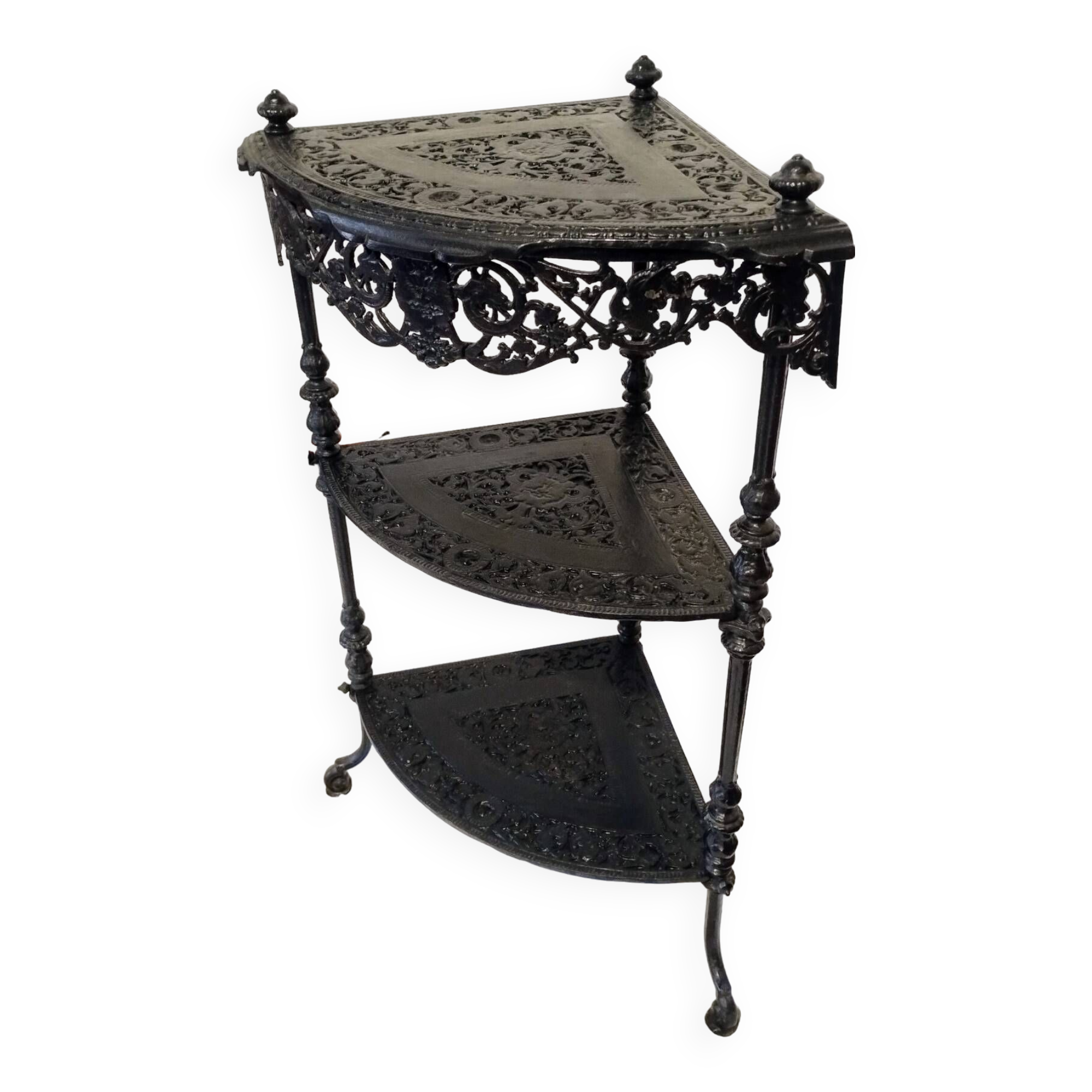 Cast iron corner shelf