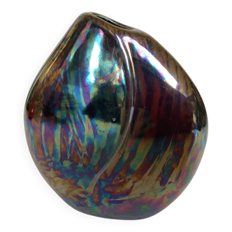 Small iridescent vase