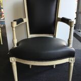 Fauteuil noir restauré