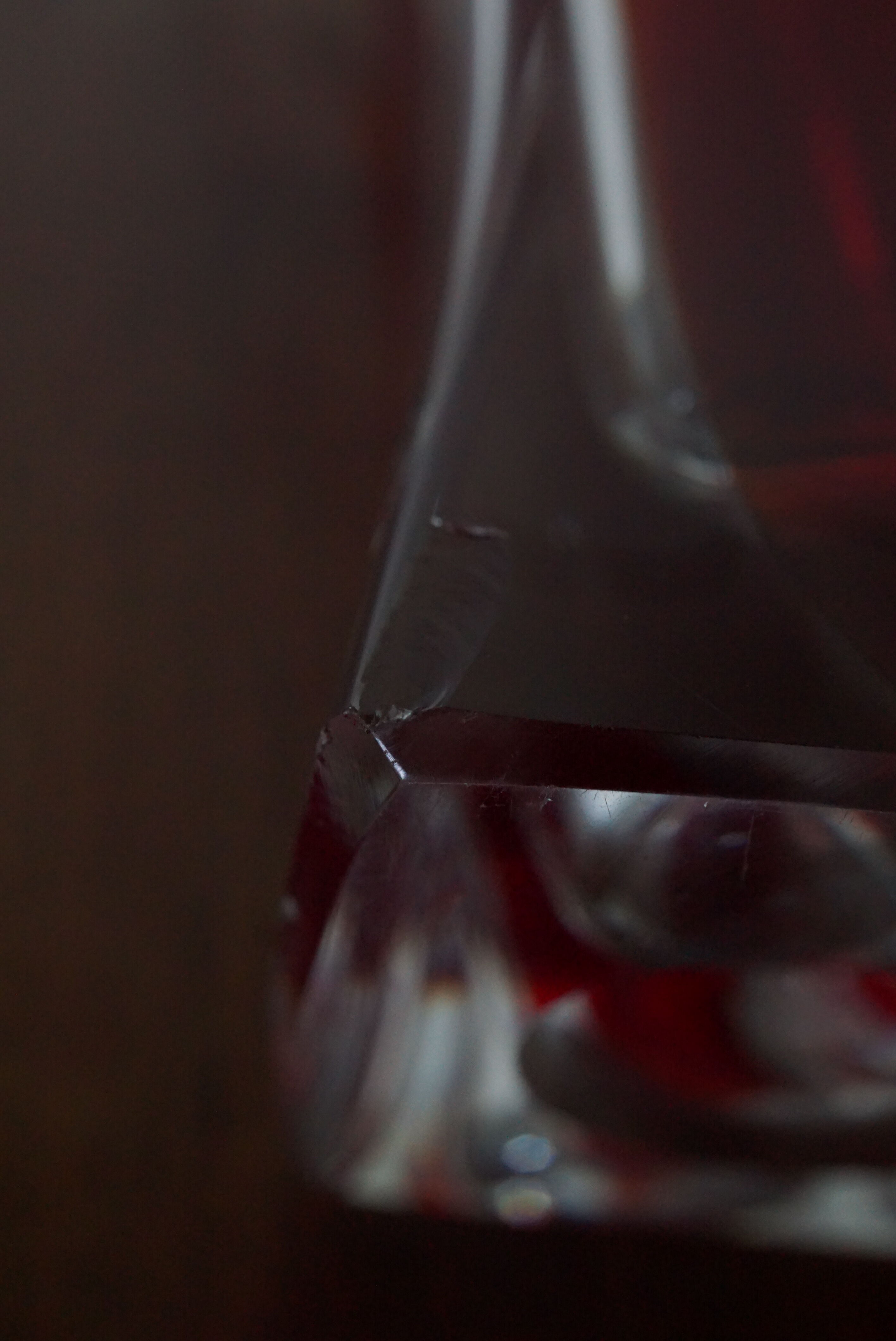 Red background color Murano vase