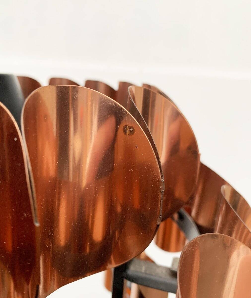 Copper pendant lamp Swiss type 810 modern mid-century by Hans Zender for Temde