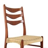 Set of 4 Arne Wahl Iversen for Glygnore papercord chairs