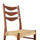 Set of 4 Arne Wahl Iversen for Glygnore papercord chairs