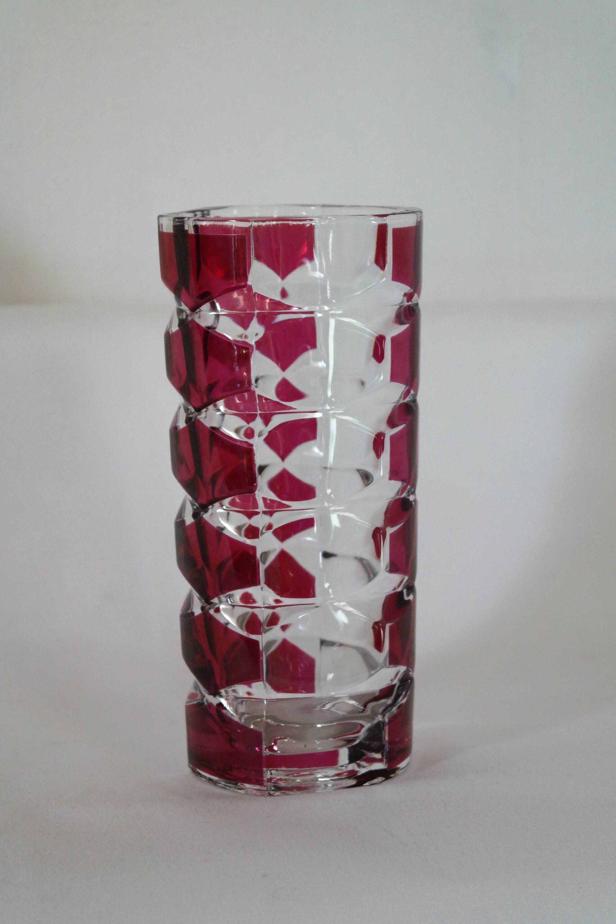 Vase Luminarc vintage verrerie d 'Arques France