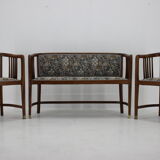 1900s set of viennese secession sofa and armchairs