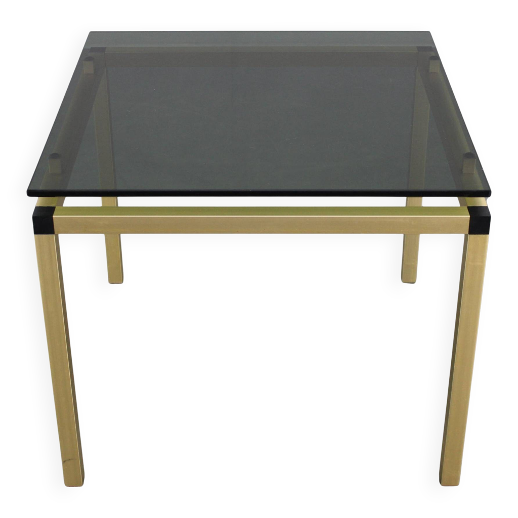 Table Basse Ou Table Basse Moderniste Italienne En Chrome Et Laiton Attribu%c3%a9e Romeo Rega