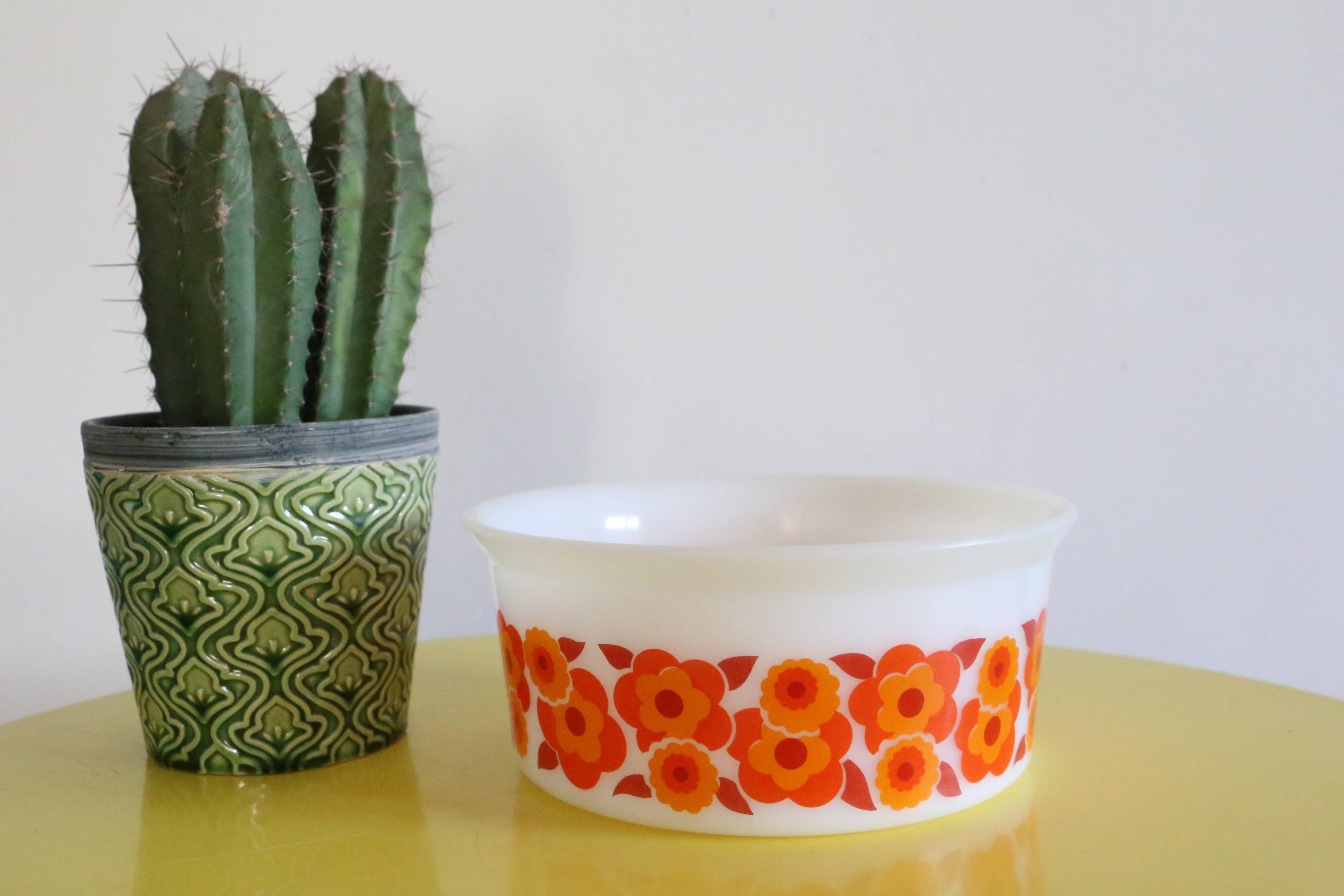 Lotus arcopal salad bowl, vintage