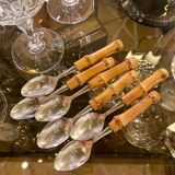 Set of 6 small bamboo spoons
