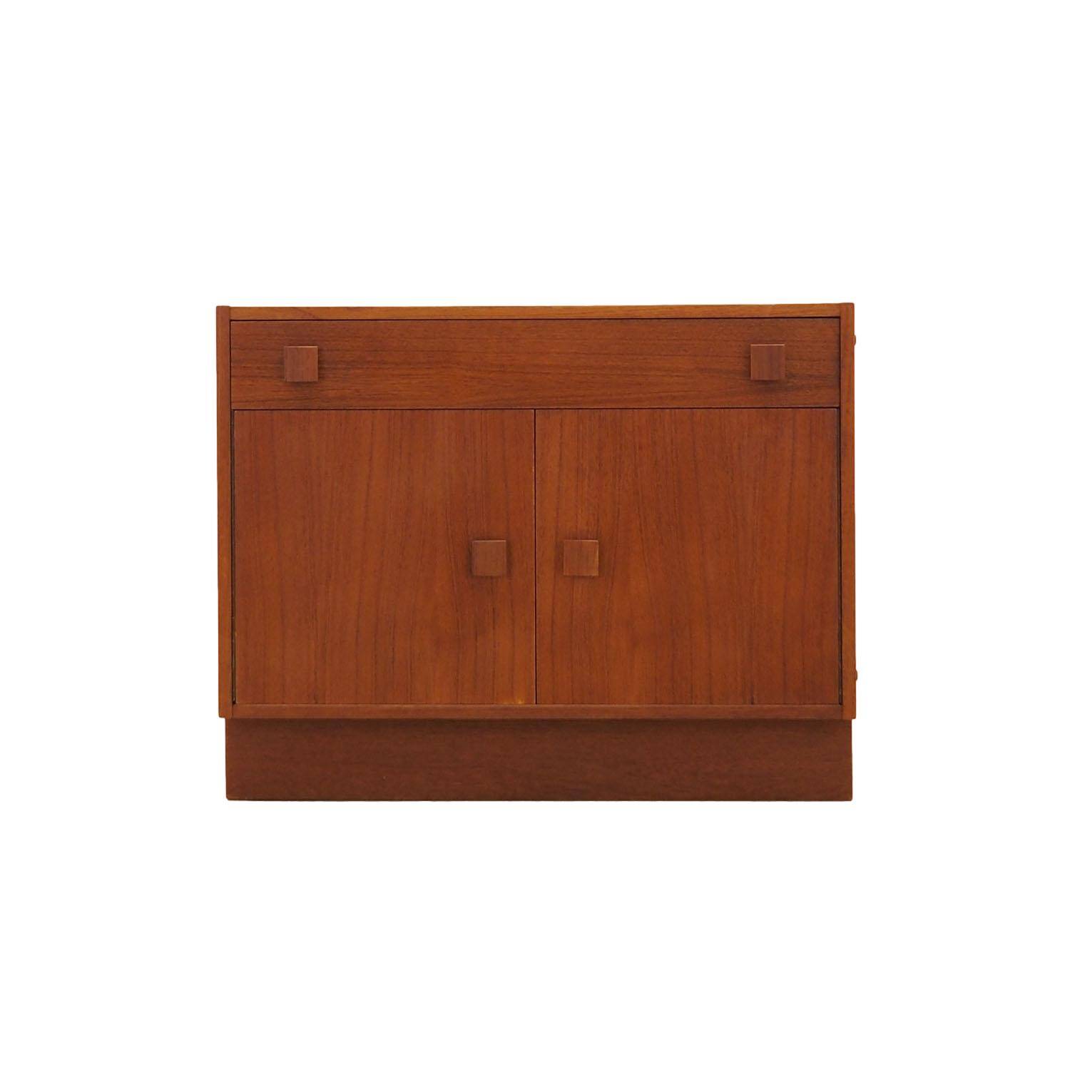 Danish Veneered Cabinet with Drawer, 1960s