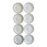 Set of 8 Creil and Montereau dinner plates