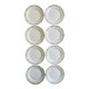 Set of 8 flat plates Creil and Montereau