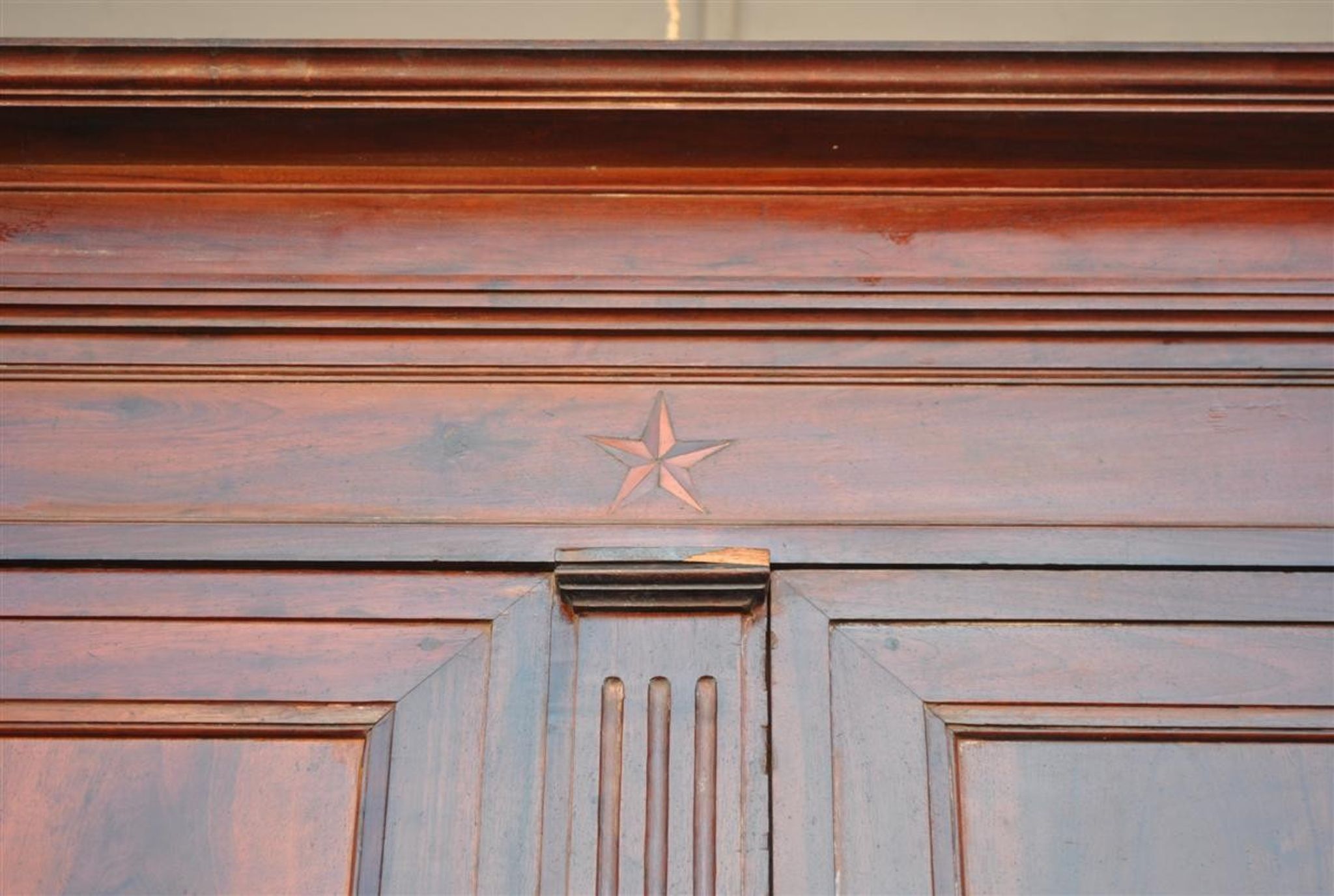 Wardrobe Louis XVI period 18th century mahogany